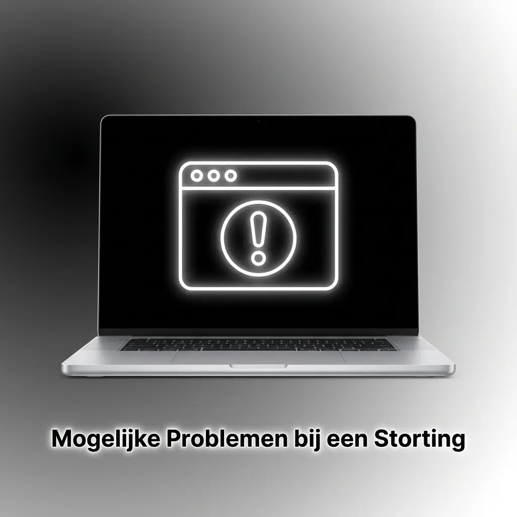 Klant controleert stortingsstatus op Booms.bet