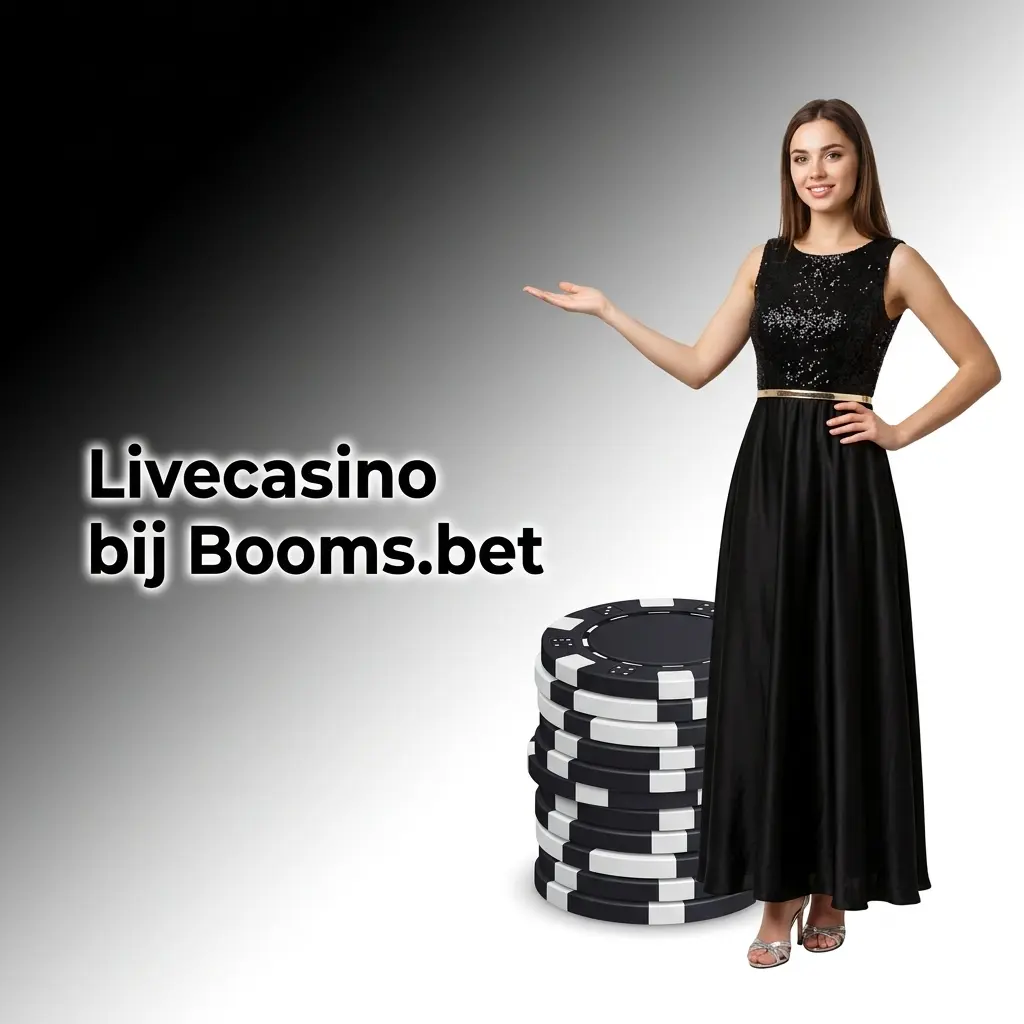 Livecasino studio met dealer bij Booms.bet